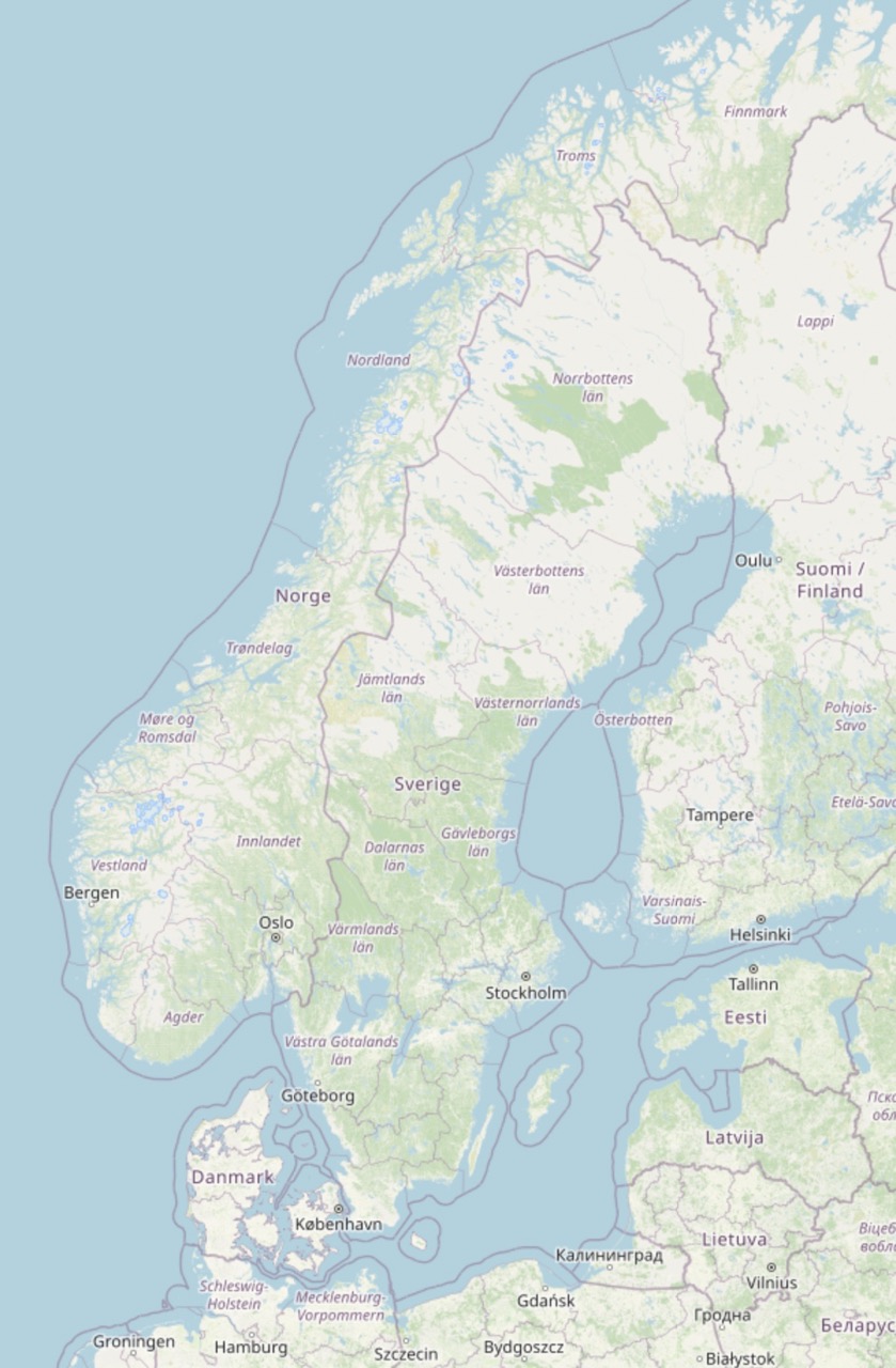 Mappa Svezia